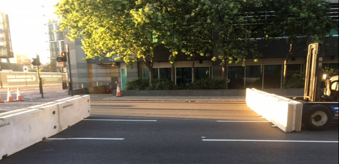 Concrete Barriers at IAAF Marathon 2017 in London